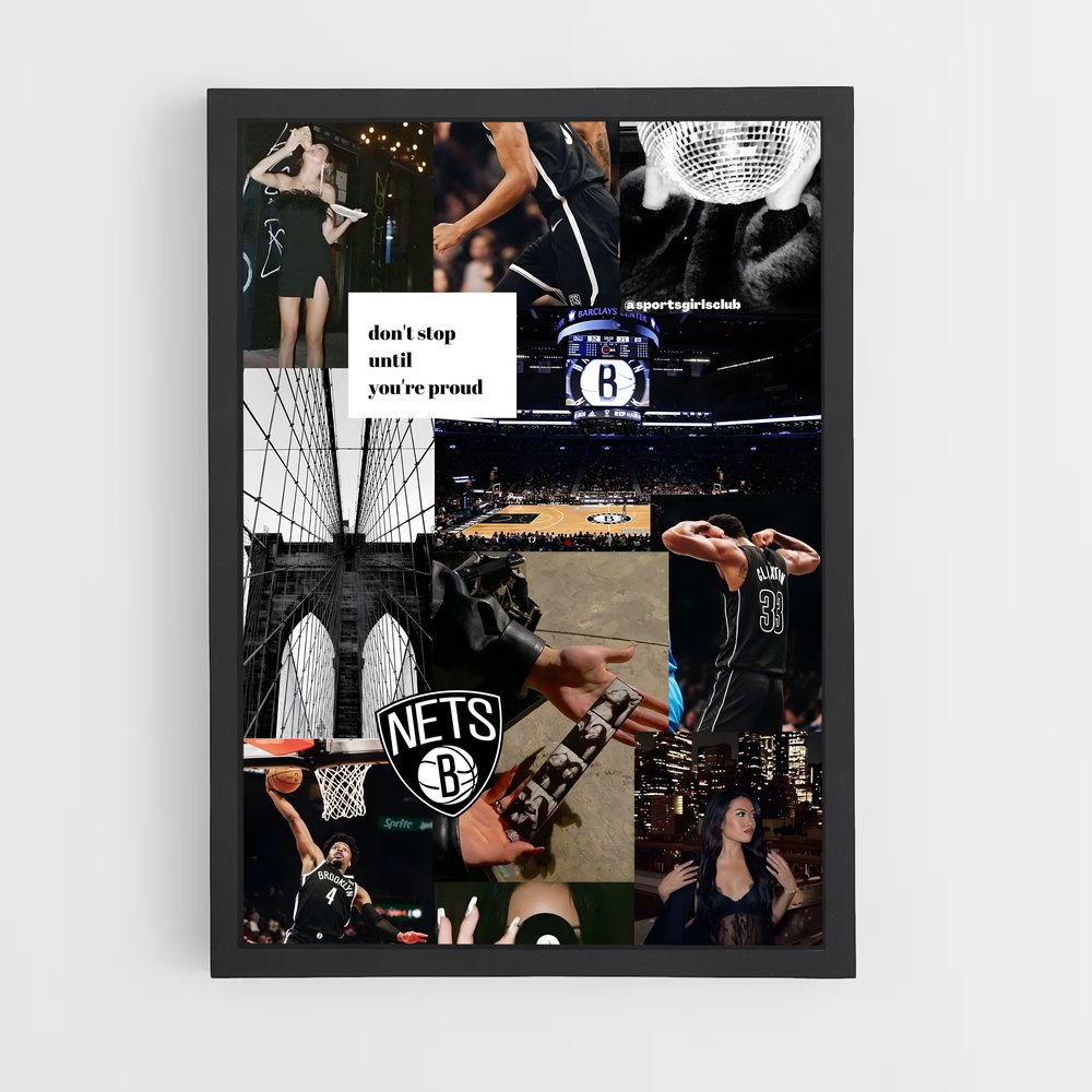 Poster Brooklyn de nets – affiche Basketball (vue 2)